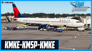 LIVE MSFS  Real World Delta OPS  UPDATED PMDG 737900ER  Milwaukee to Minneapolis RoundTrip [upl. by Enelhtak]