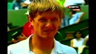 Torneio RolandGarros 2001 QF Kuerten vs Kafelnikov [upl. by Ursala]