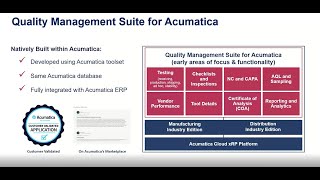 Meet Quality and Compliance Regulations with Acumatica Cloud ERP [upl. by Nodmac]