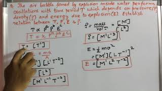 Class 11 Physics Dimensional Analysis Deducing Relation in Physical QuantitiesUnits and Dimensions [upl. by Trelu807]