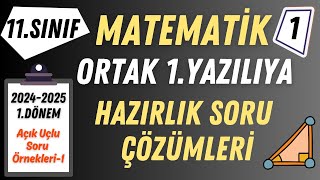 11Sınıf Matematik 1Dönem Ortak 1Yazılıya Hazırlık Soru Çözümleri Deneme1 [upl. by Brunhild]