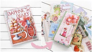 How to Make a Notebook from Daphnes Diary Magazine  Travelers Notebook Insert Making Process [upl. by Pass67]