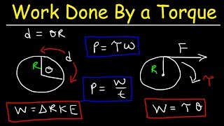 Work Done By a Constant Torque  Power amp Moment of Inertia  Rotational Motion Physics Problems [upl. by Revart]