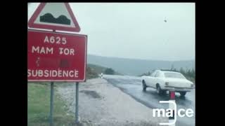 The Old Mam Tor Road after subsidence before it closed in 1979 [upl. by Aimek]