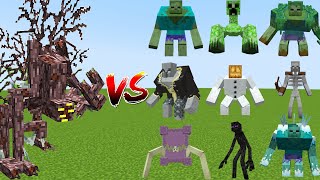 Mutant Creaking vs Mutant Creatures  Mutant Creaking vs All Mutant Mobs  Minecraft Mob Battle [upl. by Claudy]