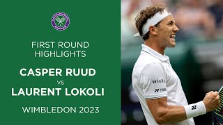 Ruud Battles To Victory  Casper Ruud vs Laurent Lokoli  Match Highlights  Wimbledon 2023 [upl. by Zeuqcaj]