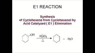 E1 reaction lecture Cyclohexene from Cyclohexanol by Elimination reaction Organic chemistry [upl. by Ahtnahc]