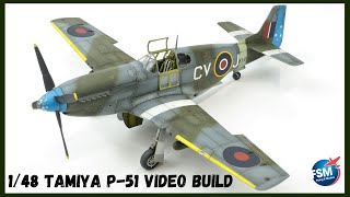 148 Tamiya P51C Video Build [upl. by Evad690]