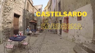 Walking Tour in the Street of this beautiful small town CASTELSARDO SARDINIA SARDEGNA ITALY [upl. by Pet]