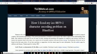 Resolving 88591 encoding error on Bluehost server [upl. by Eellek597]