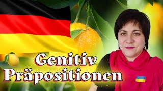 Урок 41Genitiv Präpositionen während  протягом trotz  незважаючи на wegen  ізза  дз [upl. by Ayotna]
