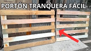 COMO HACER UN PORTÓN TRANQUERA DE MADERA FÁCIL [upl. by Aciraa411]