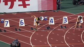 福島千里選手のスタート練習2018日本選手権女子100m決勝2018623 [upl. by Lennahc]