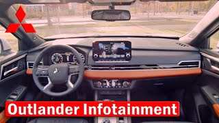 2022 Mitsubishi Outlander Infotainment walkaround Interior features connectivity [upl. by Salem]