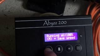 Abyzz A200 adjustable DC pump running at various speeds [upl. by Yeh438]