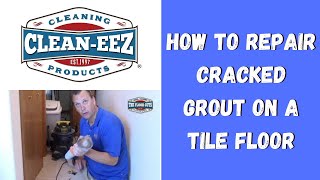 How to Repair Cracked Grout on a ceramic tile floor  Its so easy anyone Can Do It [upl. by Arabrab302]