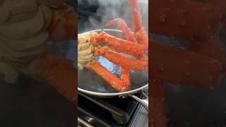 Steamed Alaskan King Crab crab kingcrab alaskankingcrab asmr [upl. by Schroth]