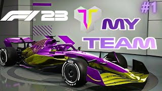 F1 23 MY TEAM Career Mode WELCOME TO THE DREAM RACERS 01 [upl. by Anelra]