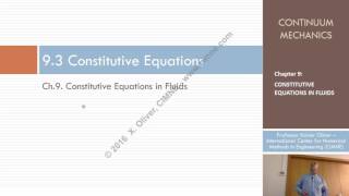 Continuum Mechanics  Ch 9  Lecture 2  Constitutive Equations in Fluids [upl. by Stretch]