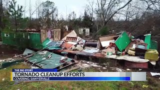 Sawyerville tornado cleanup efforts [upl. by Nad]