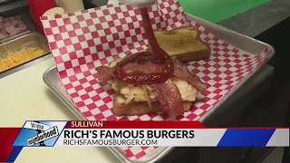 Check out the hot nest chicken sandwich at Richs Famous Burger in Sullivan Missouri [upl. by Alemak638]