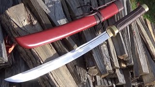 Longquan Forged Eastern Short Broadsword 130 Sword Review  Very Fast Light Sharp Sword [upl. by Dnalram]