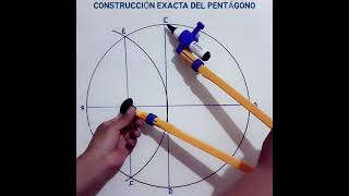 ¿CÓMO CONSTRUIR UN PENTÁGONO REGULAR  MATEMÁTICAS [upl. by Oikim]