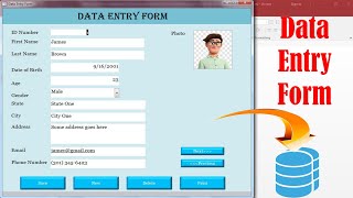 Data Entry Form Using MS ACCESS [upl. by Nospmis]