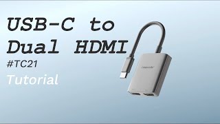 How to Use a TypeC to Dual HDMI Adapter  Support both Windows and Mac OS [upl. by Akenahc]