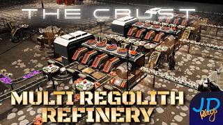 Multi Regolith Refinery 🌕 The Crust 🚀 Ep9 👨‍🚀 Lets Play Tutorial Walkthrough [upl. by Leynad]