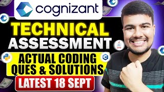 Cognizant Latest 18 Sept Actual Coding Solutions  Python CPP Java [upl. by Pang]