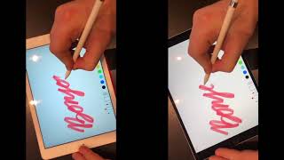 Test de l’iPad 6  latence de l’Apple Pencil [upl. by Gnilrac]