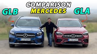 Updated Mercedes GLA vs GLB comparison REVIEW  which compact SUV to choose [upl. by Aicyla]