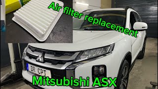 How to change air filter Mitsubishi ASX 20 luft filter wechseln [upl. by Reiche]