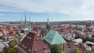 Erfurt Zitadelle PetersbergEin Flug über die Altstadt Erfurts drone erfurt altstadt [upl. by Kariotta602]