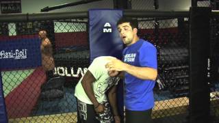 Tagarela Teaches Jon Jones Standing Guillotine Choke [upl. by Eerual]