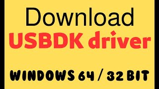 Download USBDK Device Driver  USBDK Driver [upl. by Matland522]