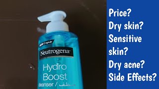 Neutrogena Hydro Boost cleanser Water Gel Review [upl. by Ekusoyr]