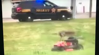 Greatest Prank EVER  Remote Control Lawn Mower  Cops Show Up  Part 1 [upl. by Annoet]