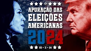 APURAÇÃO DOS VOTOS ELEIÇÕES AMERICANAS  DIA 1  051124 [upl. by Lucania]