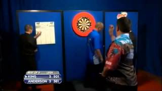 Mervyn King  Nine Dart Finish  2013 Championship League Darts [upl. by Einnoc]