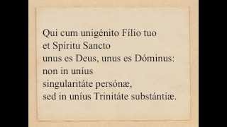 Præfatio de Sanctissima Trinitate tonus sollemnis [upl. by Aryamo736]