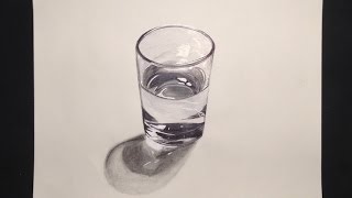 Como hacer un dibujo de un vaso de agua realista  Artisteando [upl. by Iaht]