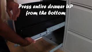 How To Remove A Bisley Filing Cabinet Drawer [upl. by Ayotas]