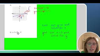 Coach Freds Alg  Finding x and y intercepts [upl. by Mihe]