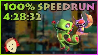 YookaLaylee and the Impossible Lair  100 Console Speedrun in 42832 World Record [upl. by Dorraj581]