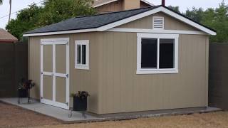 Tuff Shed Motorcycle work Shop Build Part 1 [upl. by Boleslaw]