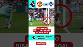 Garnacho disallowed goal vs Brighton • Brighton vs Man United 21 • Zirkzee Touch • Premier League [upl. by Aihsi]