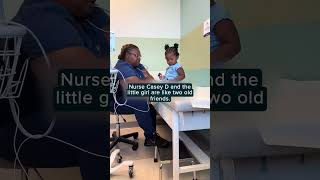 Cute toddler and caring nurse share an adorable doctors office chat  Humankind shorts goodnews [upl. by Hannavas]