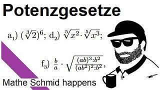 Eine Anwendung vieler Potenzgesetze vorallem mit Wurzeln  Mathematik beim Mathe Schmid [upl. by Htepsle99]